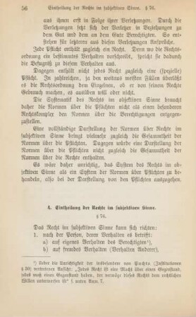 4. Eintheilung der Rechte im subjektiven Sinne