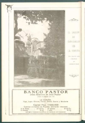 [Vista de] El Jardín de San Carlos en La Coruña