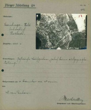 Foto der Laufgräben im Essenburger Wald südwestlich von Hirtzbach (Luftbild)