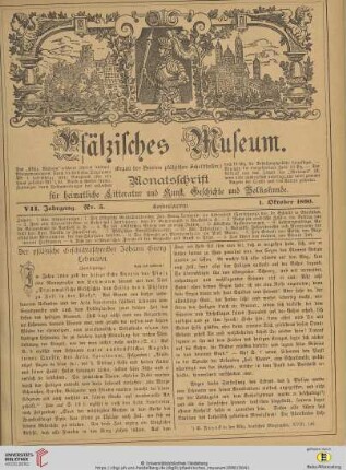 Nr. 5 (1. Oktober 1890)