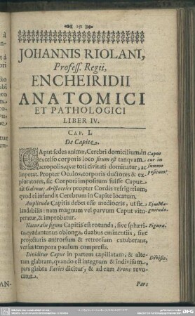 Liber IV. de Capite