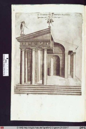 Il tempio dorico passato.
