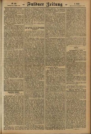 Zweite Ausgabe vom Samstag, den 02. Oktober 1915.