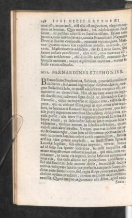 XCII. Bernardinus Stephonius.