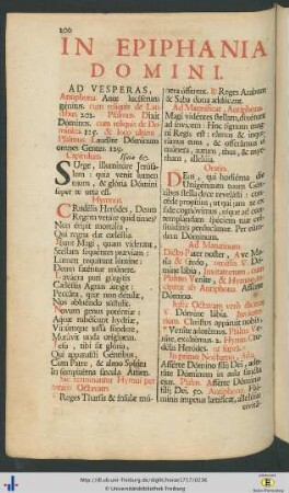 In Epiphania Domini.