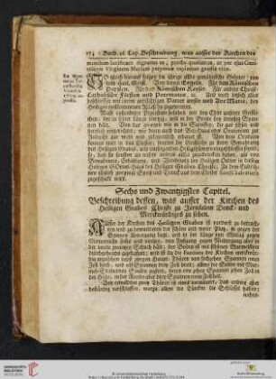 Sechs und Zwantzigstes Capitel