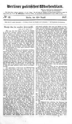 No 32, 12. August 1837