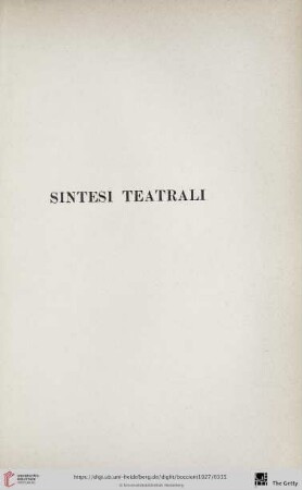 Sintesi Teatrali