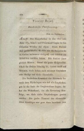 Vierter Brief. Rückreise. Fortsetzung.