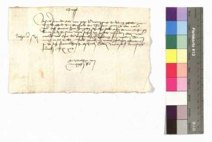 Graf Kraft von Hohenlohe an Melchior Sützel von Mergentheim.