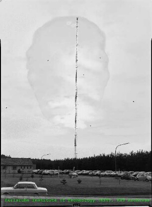 Meteorologischer Messmast der Abteilung Strahlenschutz und Dekontamination/Meteorologischer Dienst (ASD/Met.)