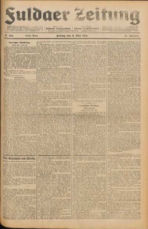 Ausgabe vom Freitag, den 08. Mai 1914.