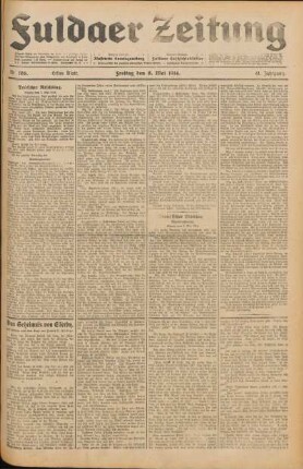 Ausgabe vom Freitag, den 08. Mai 1914.