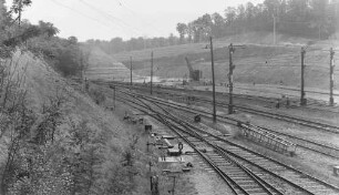 Maulbronn West Tunnelumgehung Ausfahrsignale Erdbauarbeiten Gleisverlegung Greiferbagger