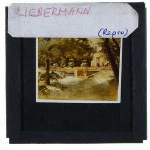 Liebermann, Garten und Terrasse seines Hauses am Wannsee