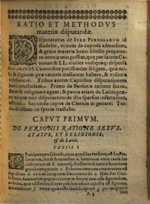 Disputatio Iuridica De Iure Personarum
