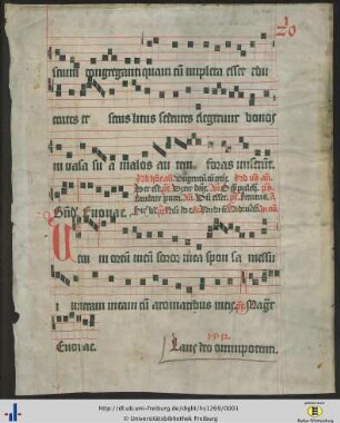 Fragment aus Antiphonarium