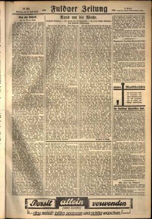 Zweite Ausgabe vom Sonntag, den 08. Juli 1928.