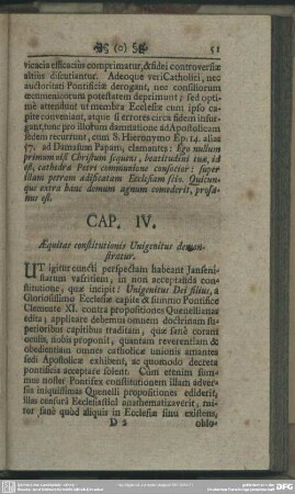 Cap. IV. Aequitas constitutionis Unigenitus demonstratur