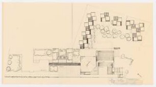 Gartenanlage des Instituts zur Erlangung der Hochschulreife, Oberhausen: Schulgebäude: Vorentwurf Grundriss Obergeschoss 1:200