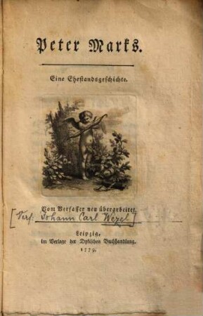 Peter Marks : Eine Ehestandsgeschichte