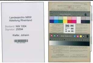 Entnazifizierung Johann Kiefer , geb. 11.02.1905 (Schlosser)