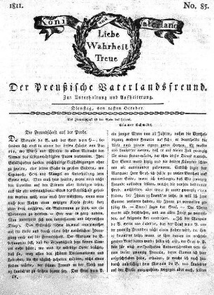 No. 85., vom 22sten October