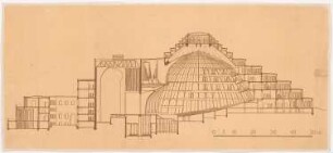 Festspielhaus Salzburg: 3. Projekt, Längsschnitt 1:200
