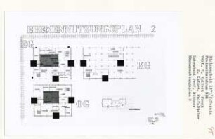 Freizeitzentrum BBR, Berlin-Gropiusstadt (Diplomarbeit bei Kurt Dübbers): Ebenennutzungsplan