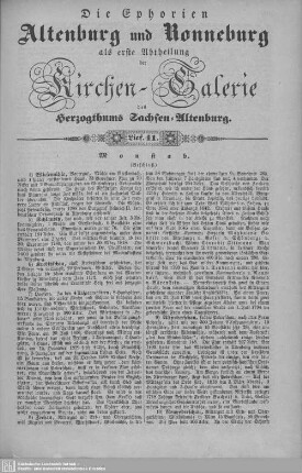 Monstab (Beschluß), Die Parochie Lohma bei Schmölln, Selka, Stünzhain, Zürchau (Fortsetzung) : 41. Lieferung