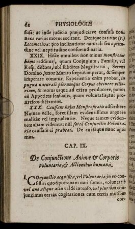 Cap. IX. De Coniunctione Animae & Corporis Voluntaria, & Actionibus humanis