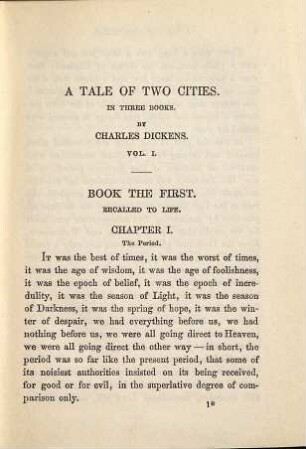 A tale of two cities, 1