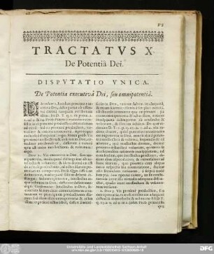 Tractatus X. De Potentiâ Dei.