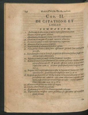 Cap. II. De Citatione Et Libello.