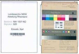 Entnazifizierung Karl Kreuels , geb. 10.08.1906 (Versicherungsagent)