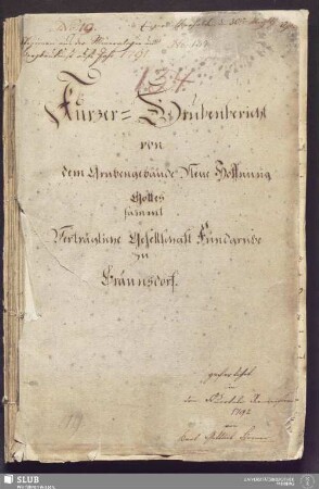 Kurzer-Grubenbericht von dem Grubengebäude Neue Hoffnung Gottes sammt Verträgliche Gesellschaft Fundgrube zu Bräunsdorf - 17.6110 4.