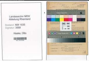 Entnazifizierung Otto Haake , geb. 08.02.1883 (Bergbeamter)