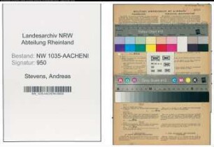 Entnazifizierung Andreas Stevens , geb. 27.11.1904 (Steiger)