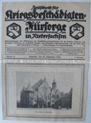 Mitteilungsblatt der Kriegsbeschädigten-Fürsorge Niedersachen