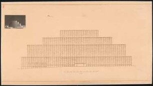 Messehaus, Hamburg Vorschlag B: Aufriss Ostansicht 1:500