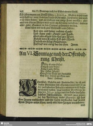 Am VI. Sonntage nach der Offenbahrung Christi