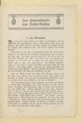 Zur Heimatkunde von Hessen-Nassau
