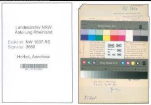 Entnazifizierung Anneliese Herbst , geb. 00.00.0000 ()