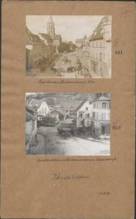 Trainkolonne im Durchmarsch durch Sultz