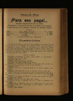 ¡Para eso pago!... : boceto dramático en un acto