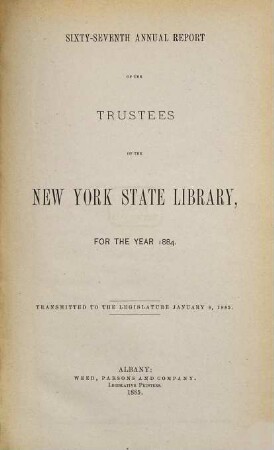 Annual report. 67. 1884 (1885)