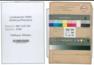 Entnazifizierung Wilhelm Holthaus , geb. 19.10.1899 (Polizeibeamter)