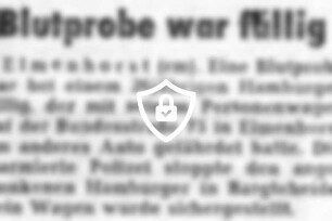 Blutprobe war fällig