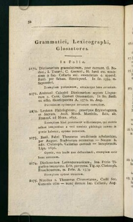 Grammatici, Lexicographi, Glossatores