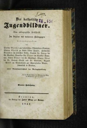 4: Der katholische Jugendbildner - 4.1842